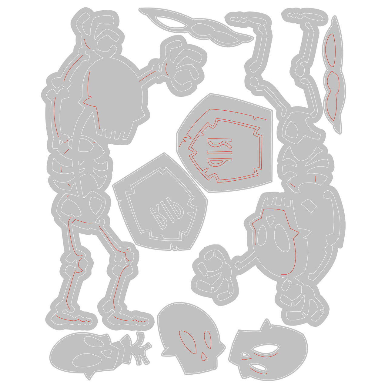 Sizzix Thinlits Die Set 9PK - Mr. Bones, Colorize