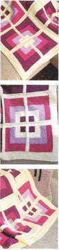 Squares and Moss Stitch Blanket