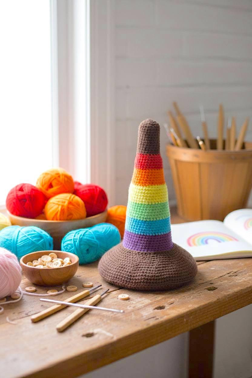 Rainbow Bear stacking rings toy