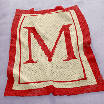 Letter M Blanket C2C CROCHET PATTERN