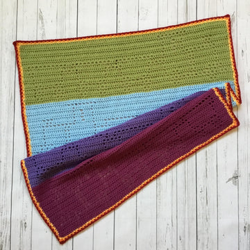 Train Filet Crochet Blanket