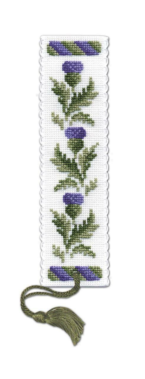 Textile Heritage Victorian Thistle Bookmark Cross Stitch Kit - 19cm x 5cm
