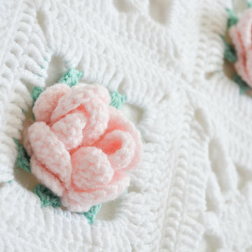 Dear Peony – flower granny square baby blanket pattern