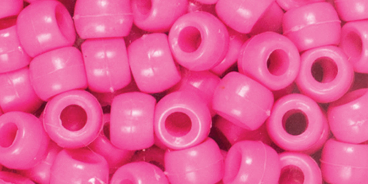 Cousin Fun Pack Acrylic Pony Beads 250/Pkg - Pink