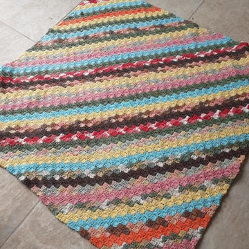 Yarn Scraps Rug