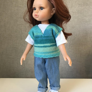 Retro Tank Top for 13" Dolls