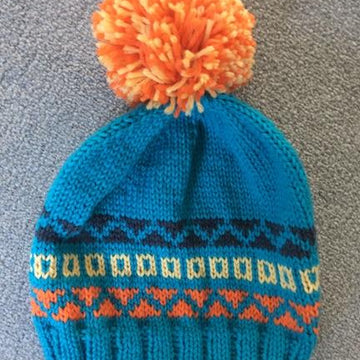 Colourwork bobble hat