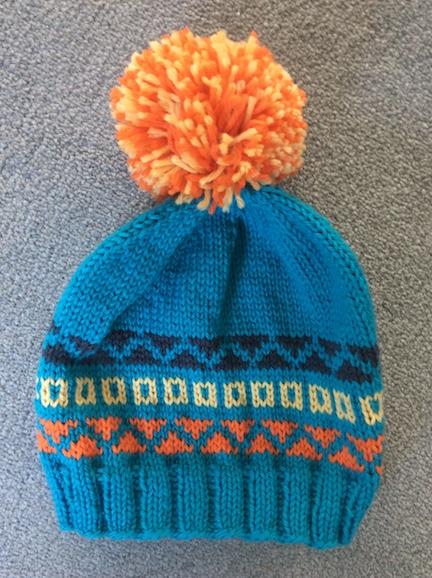 Colourwork bobble hat