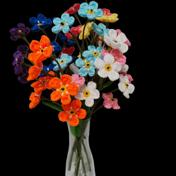 Crochet Forget me not flowers