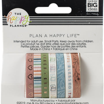 The Happy Planner Skinny Washi Tape 7/Pkg - Faith