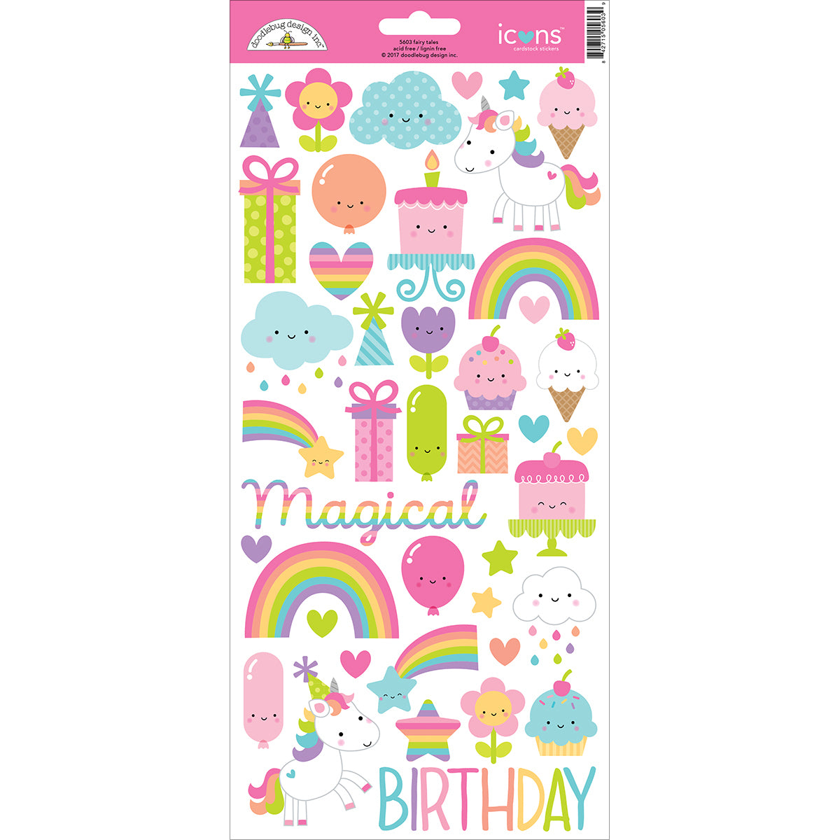 Doodlebug Cardstock Stickers 6"X13" - Fairy Tales