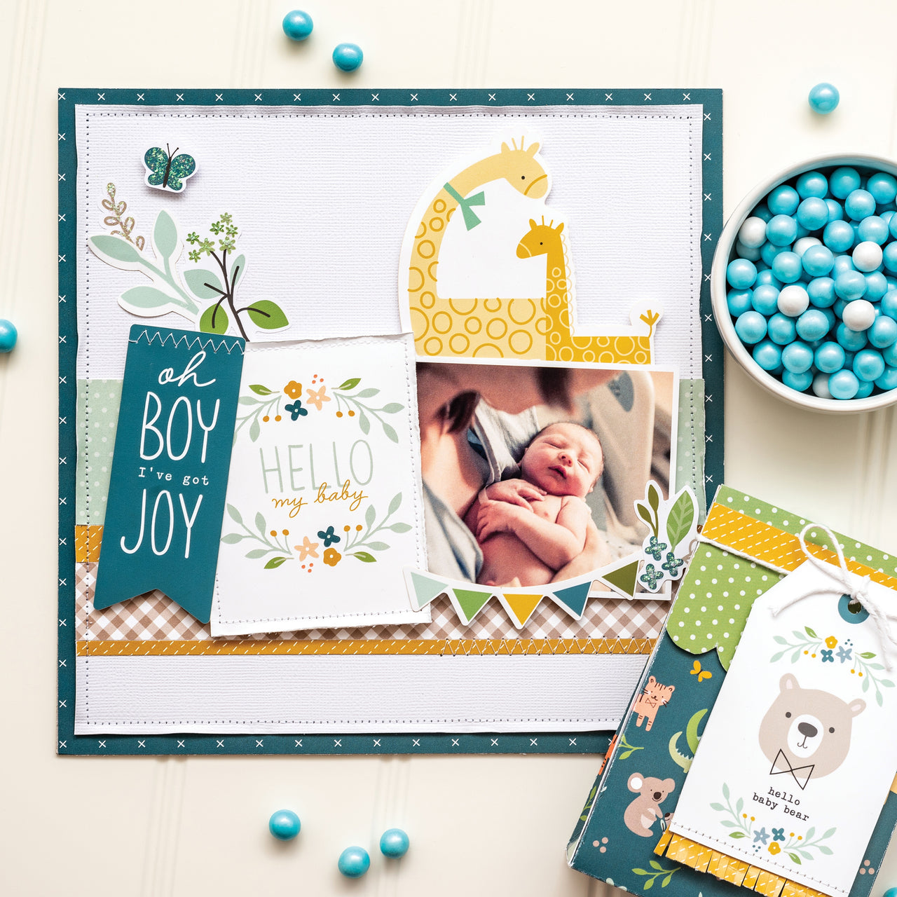 American Crafts Pebbles Single-Sided Paper Pad 12"X12" 36/Pkg - Peek-A-Boo You Boy, 12 Designs/3 Each
