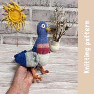 Knitting Pattern – Stuffed Dove Bird Toy