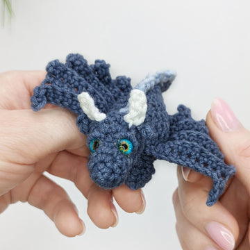 Crochet mini dragon pattern, amigurumi baby dragon crochet pattern