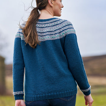 Adele Women’s Slipstitch Yoke Jumper By Sarah Hatton in West Yorkshire Spinners - WYS1000275 - Downloadable PDF