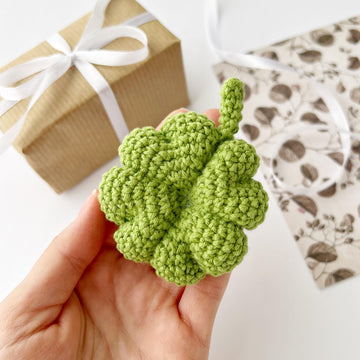 Clover crochet keychain amigurumi pattern Crochet keyring bag charm pattern Crochet car mirror hanging