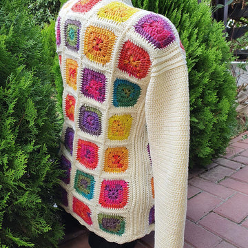 Jacket with granny squares