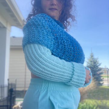 Like A Pretzel: Crochet Wrap Sweater