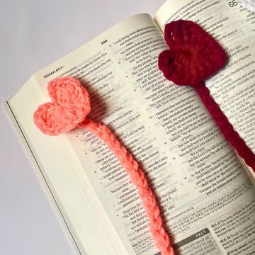Crochet Heart Bookmark