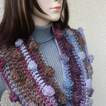 Chunky Bobble Cowl Scarf