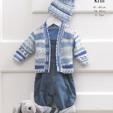 Cardigans & Hat in King Cole Cherished DK & Cherish DK - 4196 - Downloadable PDF