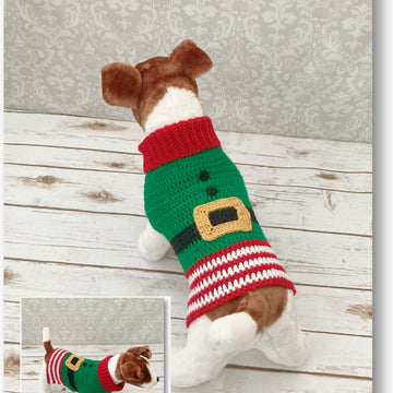 Elf Dog Sweater Crochet Pattern -485