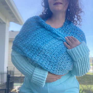 Like A Pretzel: Crochet Wrap Sweater