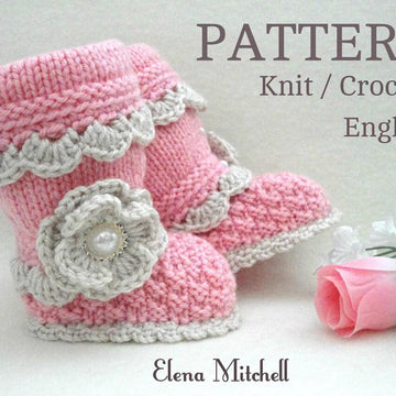 Knitting PATTERN Baby Girl  Baby Shoes Naomi