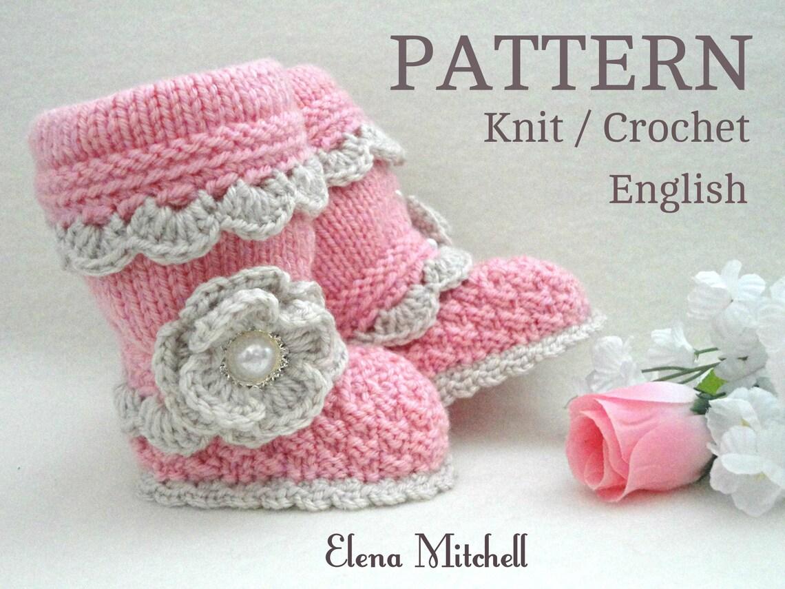 Knitting PATTERN Baby Girl  Baby Shoes Naomi