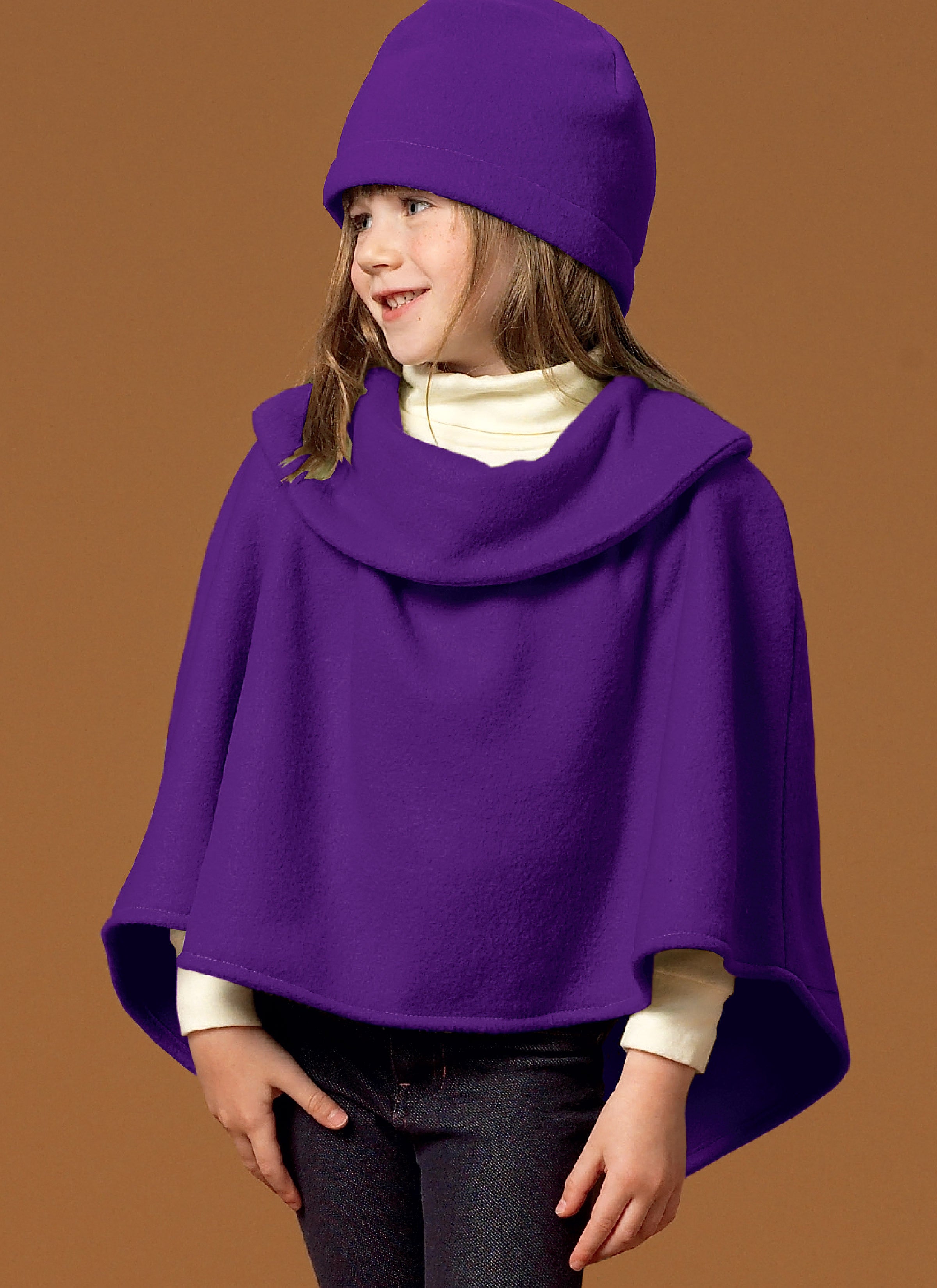 McCall's Children's/Girls' Ponchos, Hat and Scarf M7012 - Sewing Pattern