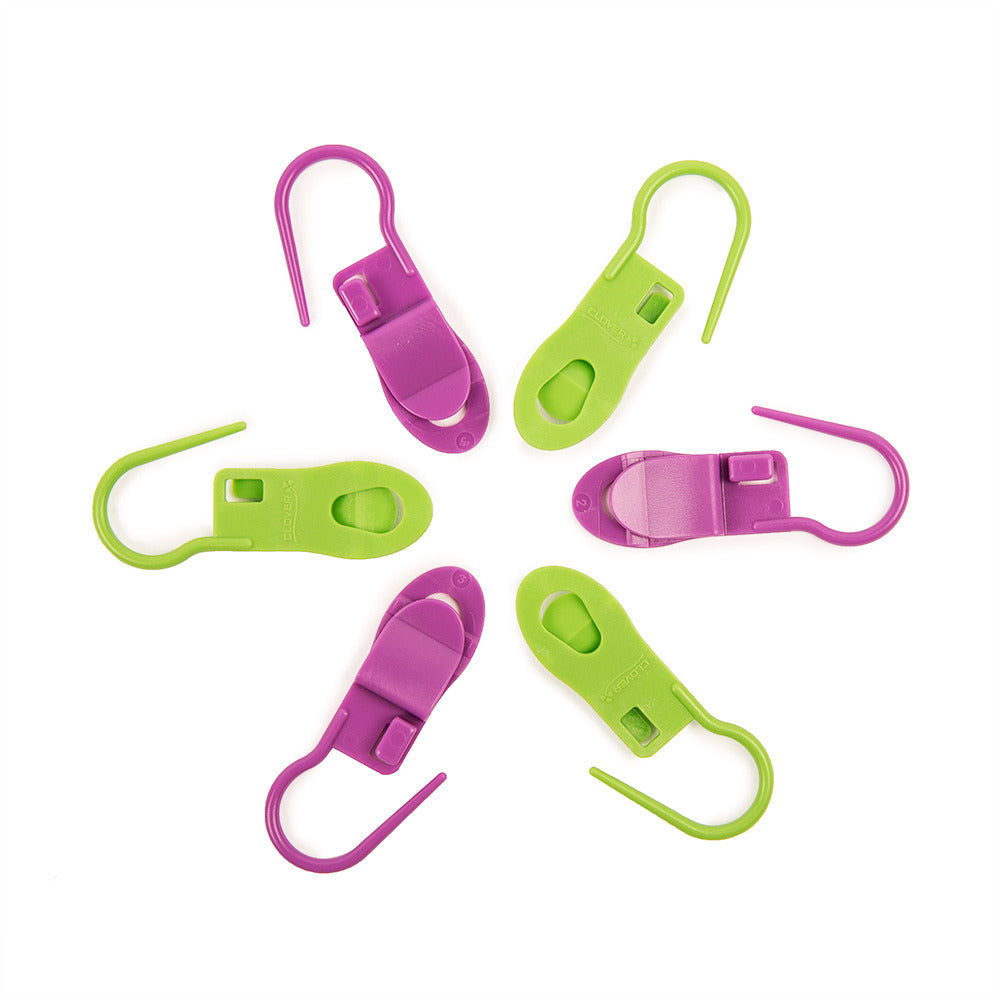 Clover Locking Stitch Markers with Clip