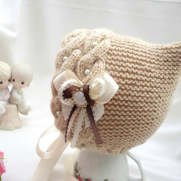 Knitting PATTERN Baby Bonnet Knitted Baby Cap