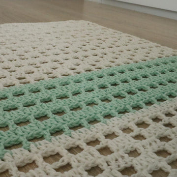 Fleur Filet Crochet Table Runner