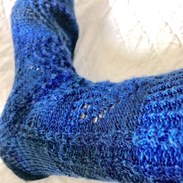 Swaying Fan Lace Stitch Socks - A recipe for making your basic sock into something special!