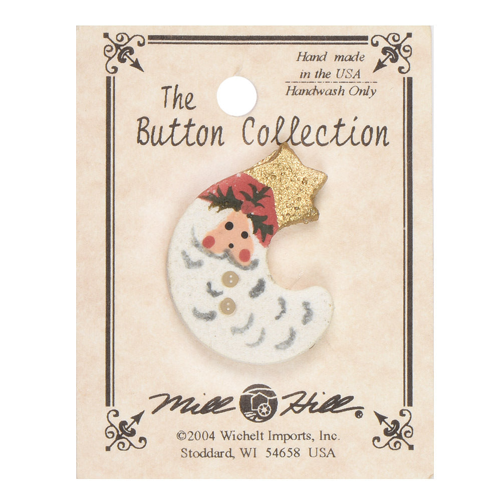 Mill Hill Button 86153 - Crescent Santa