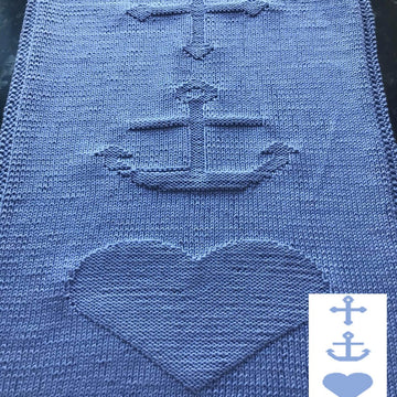 Nr. 485 Faith, Hope, Love guest towel