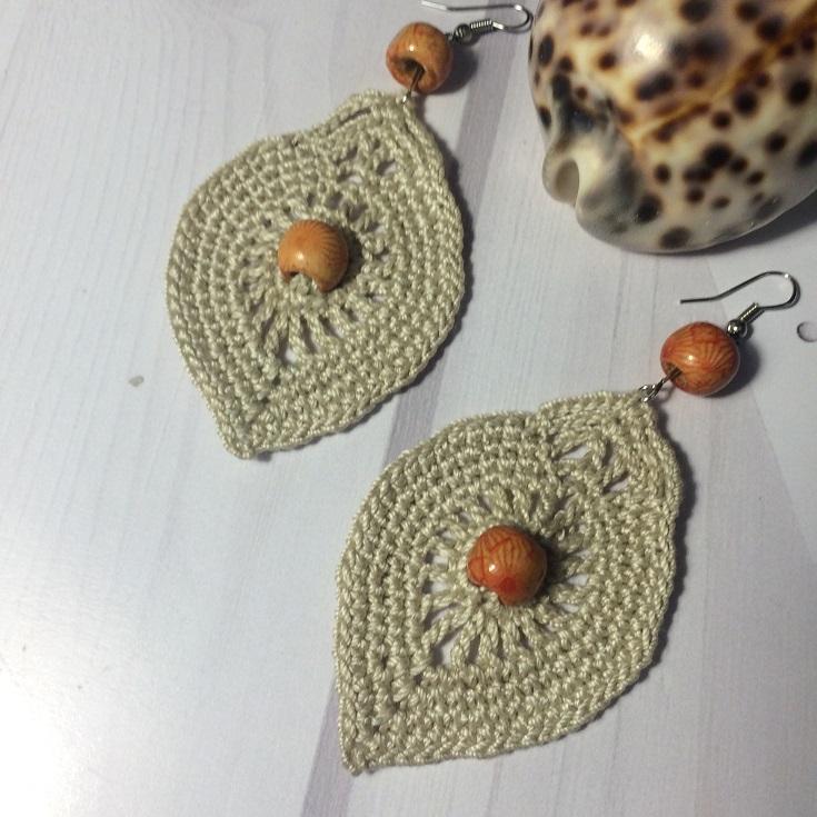 56. "Safari" leaf earrings