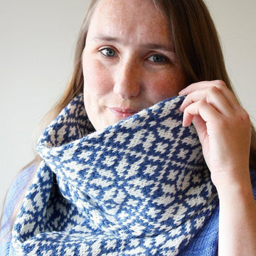 Snowflake infinity scarf