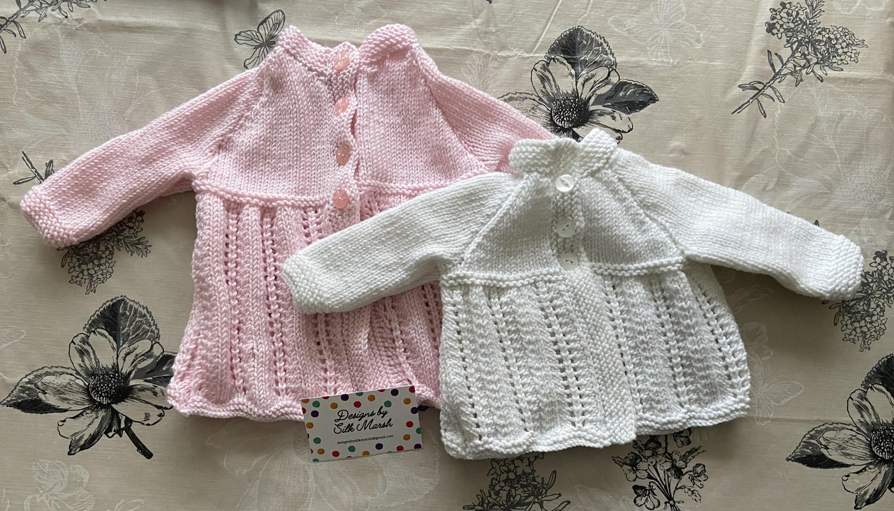 Effie Baby Matinee Jacket Knitting Pattern Birth-6 months approx