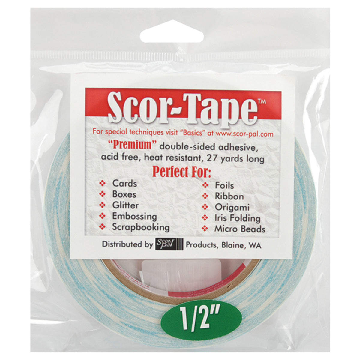 Scor-Pal Scor-Tape - .5"X27yd