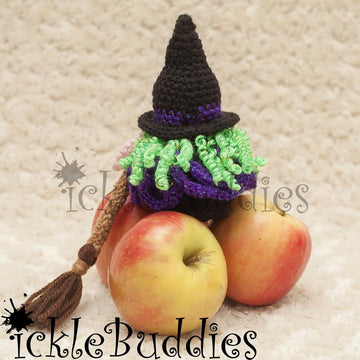 Witch with Pumpkin Chocolate Orange Cover Crochet Pattern UK Terminology