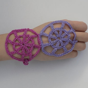 Round Motifs Mitts/Cuffs