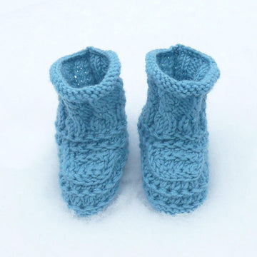 Teal Textured Baby Boots