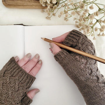 Truffle Fingerless Gloves