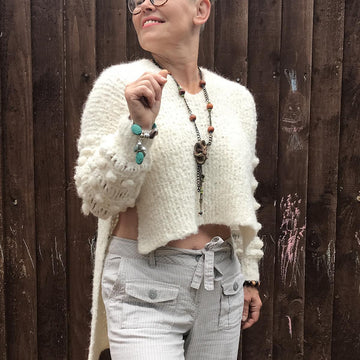Dressed In White Tunic-Sweater