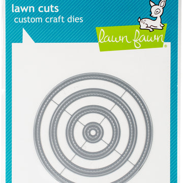 Lawn Fawn Lawn Cuts Custom Craft Stackables Dies - Small Stitched Circles, .5" To 3.5"