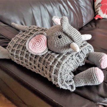 3 in1 Safari Elephant Folding Baby Blanket Toy Lovey