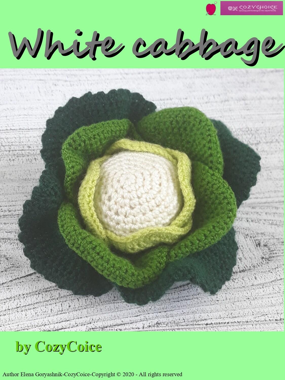 Crochet cabbage, Soft toy pattern, Montessori baby toys, Friendsgiving decor