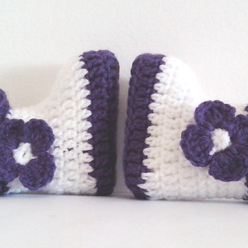 Flowers Baby Booties