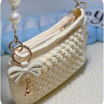 Zippered Popcorn Stitch Pouch Crochet Pattern (PDF)